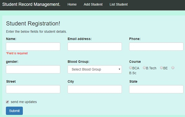Class on add student